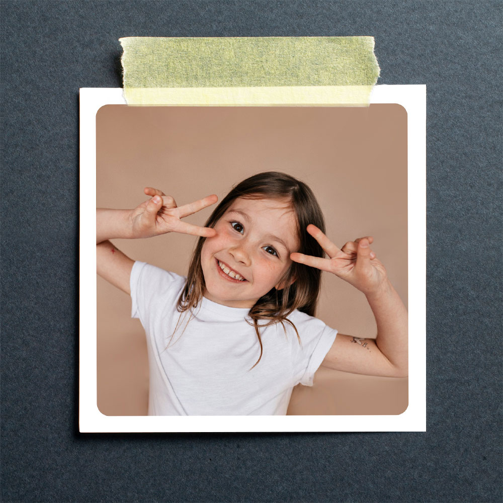 Instafoto väike valge raam ümarate nurkadega