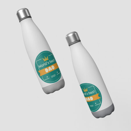 Tekstiga termos joogipudel