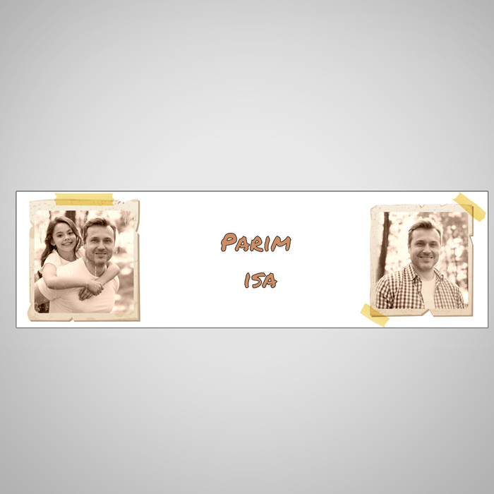 Retro kruus isale Metallkruusi kujundusnäidis