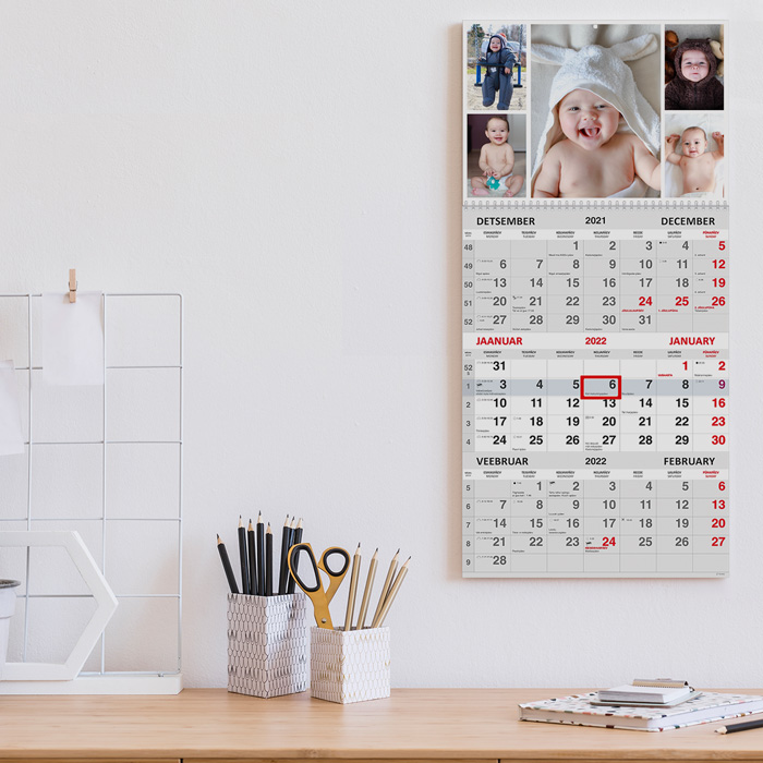 Trio kalender oma pildiga