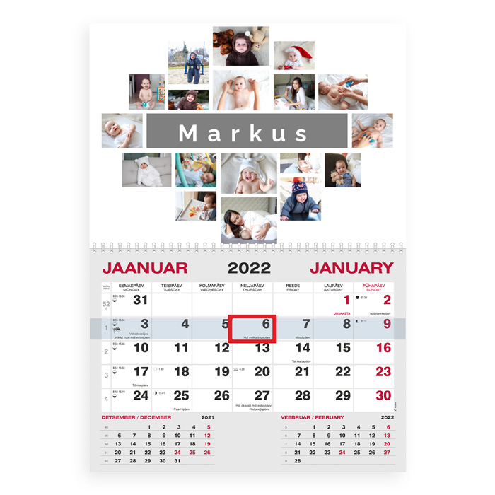 Monokalender oma pildiga