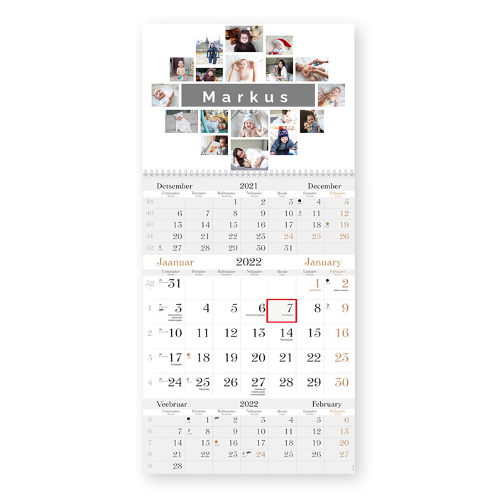 Trio LUX kalender oma pildiga