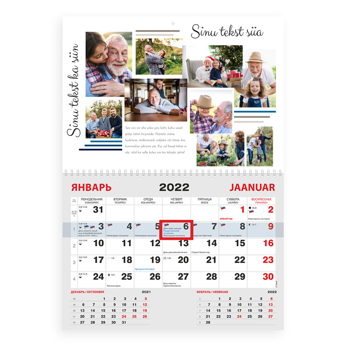 Monokalender oma pildiga