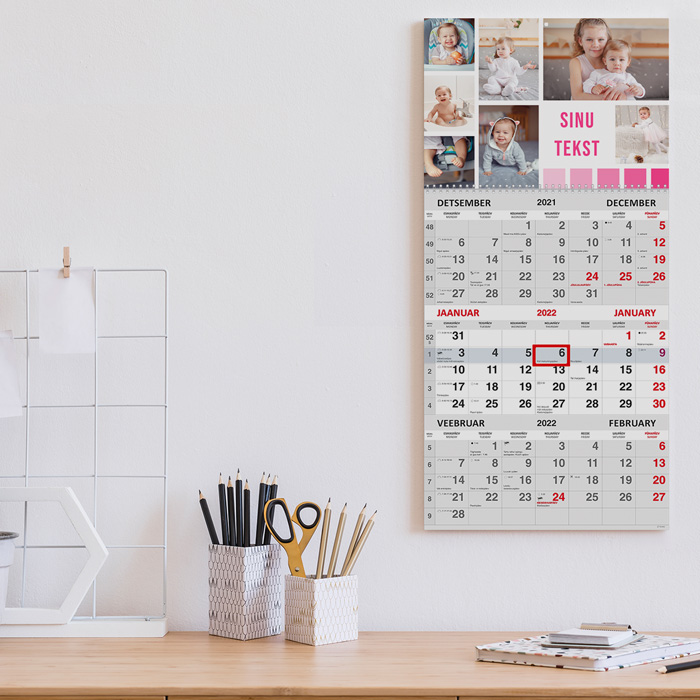 Trio kalender oma pildiga