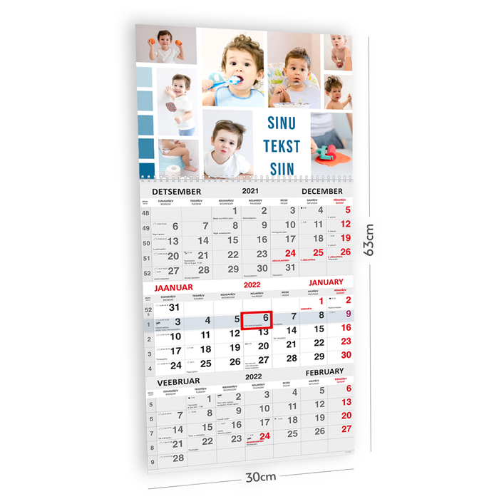Trio kalender oma pildiga