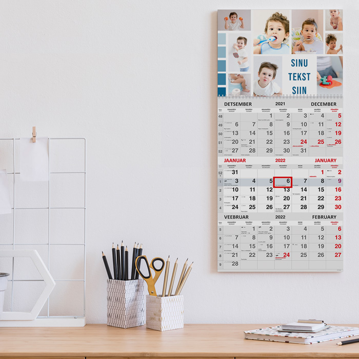 Trio kalender oma pildiga
