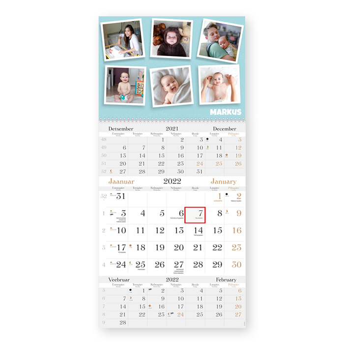 Trio LUX kalender oma pildiga