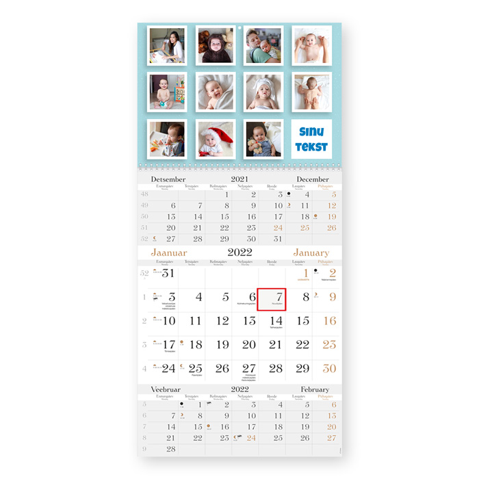 Trio LUX kalender oma pildiga